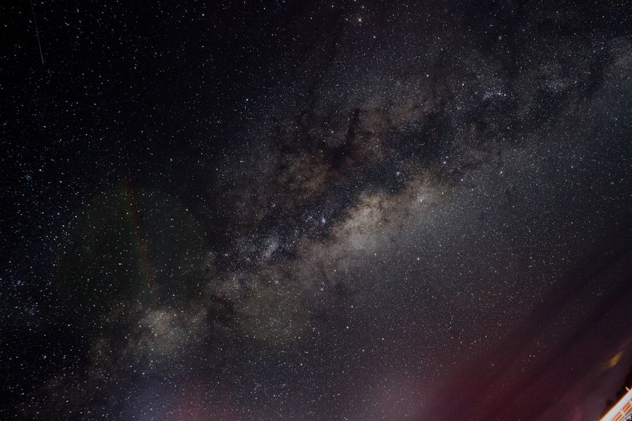 The Milky Way core rising over Mauna Kea