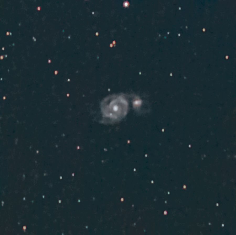 The Whirlpool Galaxy and its smaller companion