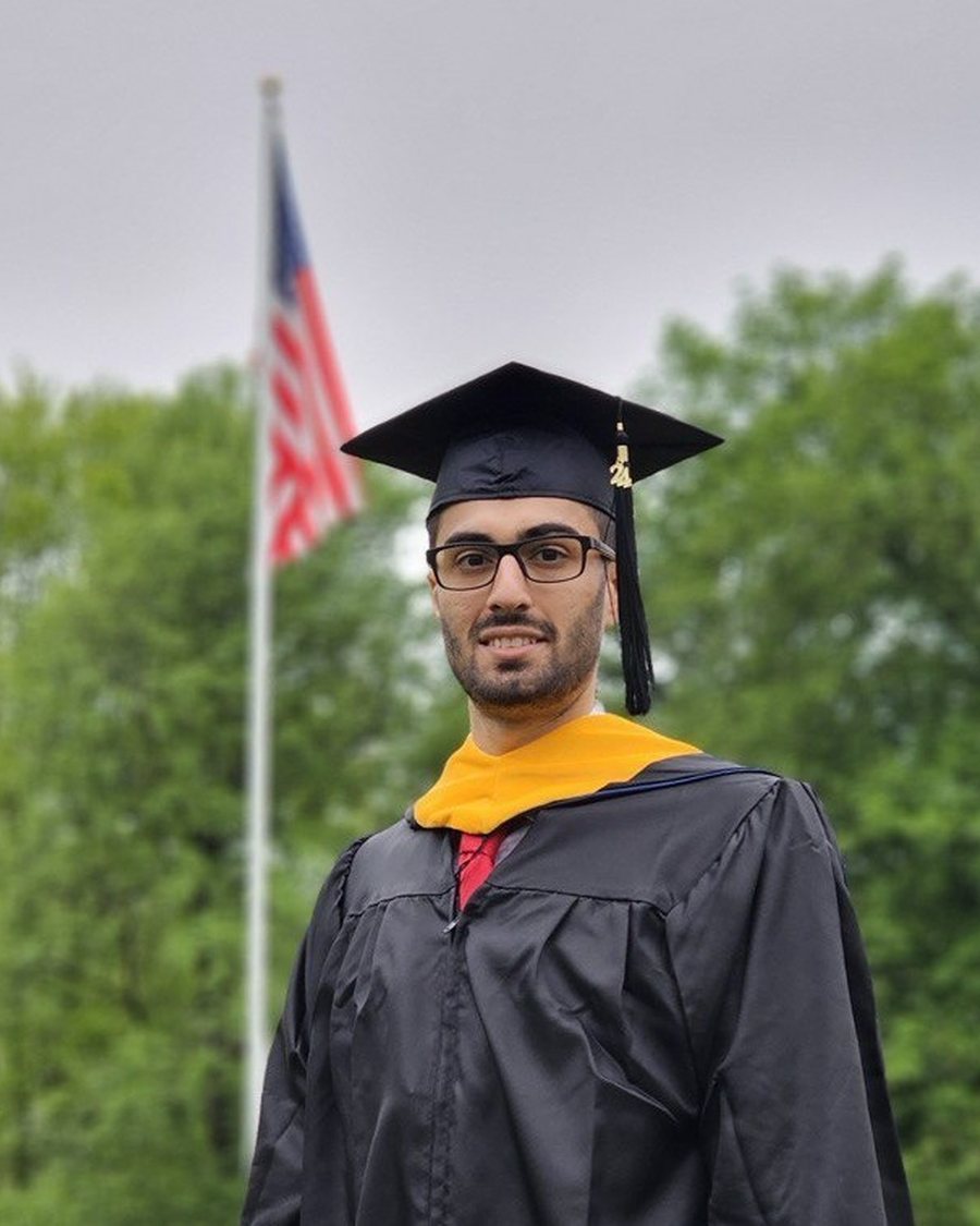 Kasra Sinaei at his commencement